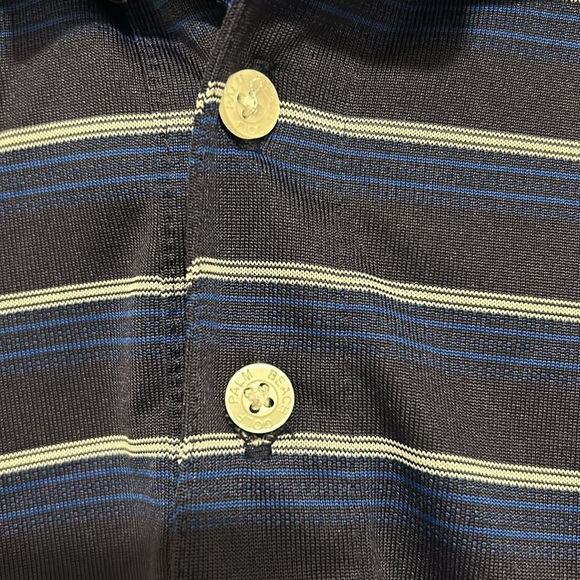 Men’s Palm Beach Golf Performance Blue Polo Button Down Size Medium - Picture 5 of 7